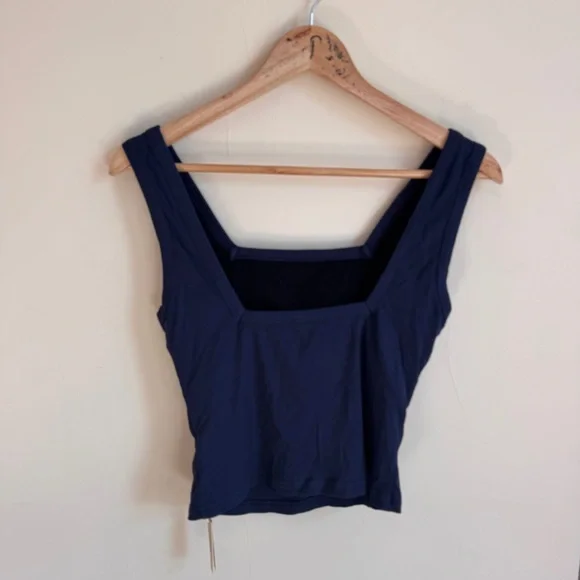 OGL Navy Blue Square Open Back Brami Tank Top Womens Size S - Picture 9 of 16